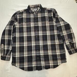 Carhartt Men’s Flannel Plaid Button Up Size 2XL Tall Blue Original Fit
